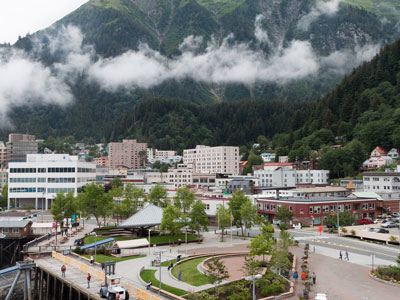 Downtown Juneau with Mount Juneau