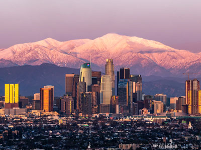 Los Angeles with Mount Baldy