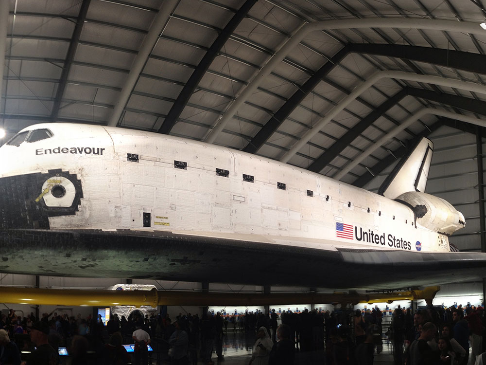 Space Shuttle Endeavour on display at the California Science Center, Los Angeles