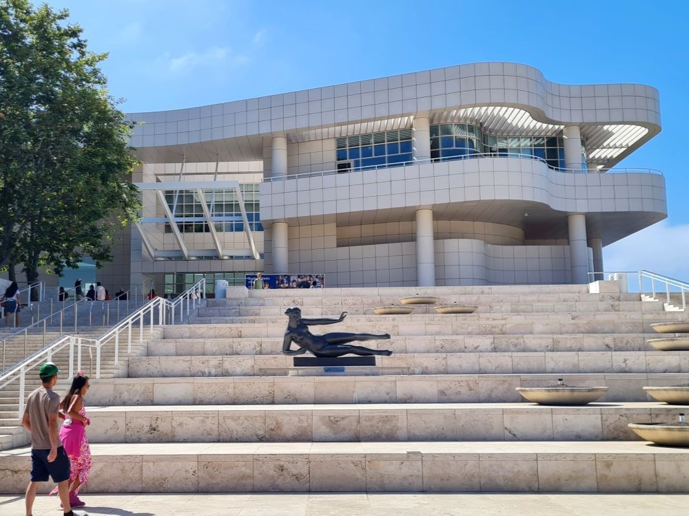 Stairway at the Getty Center museum in Los Angeles