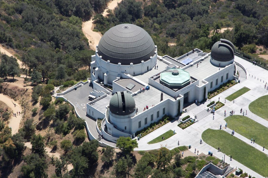 Griffith Observatory on the south-facing slope of Mount Hollywood in Griffith Park, Los Angeles