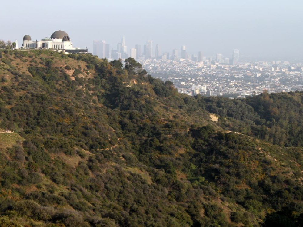Hiking trail through Bronson Canyon in Griffith Park, Los Angeles, California