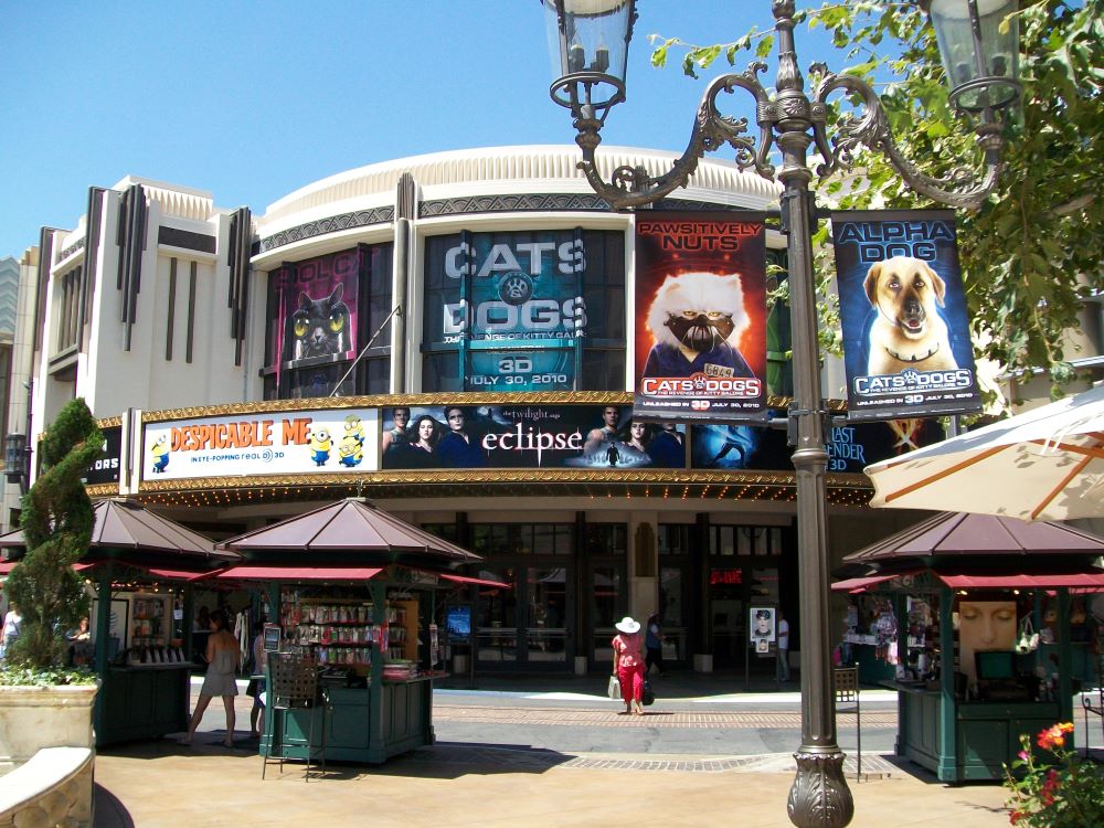 Movie theater at The Grove shopping center in Los Angeles