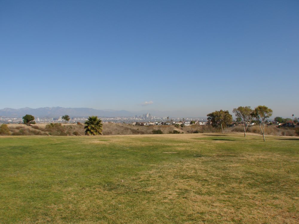 Kenneth Hahn State Recreation Area park grounds in Los Angeles