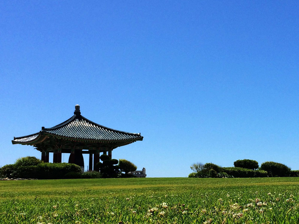 Korean Friendship Bell monument at Angels Gate Park, San Pedro, Los Angeles