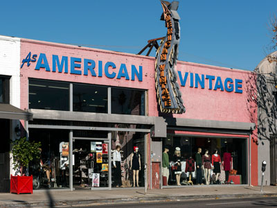 Clothing store on Melrose Avenue in Los Angeles, California