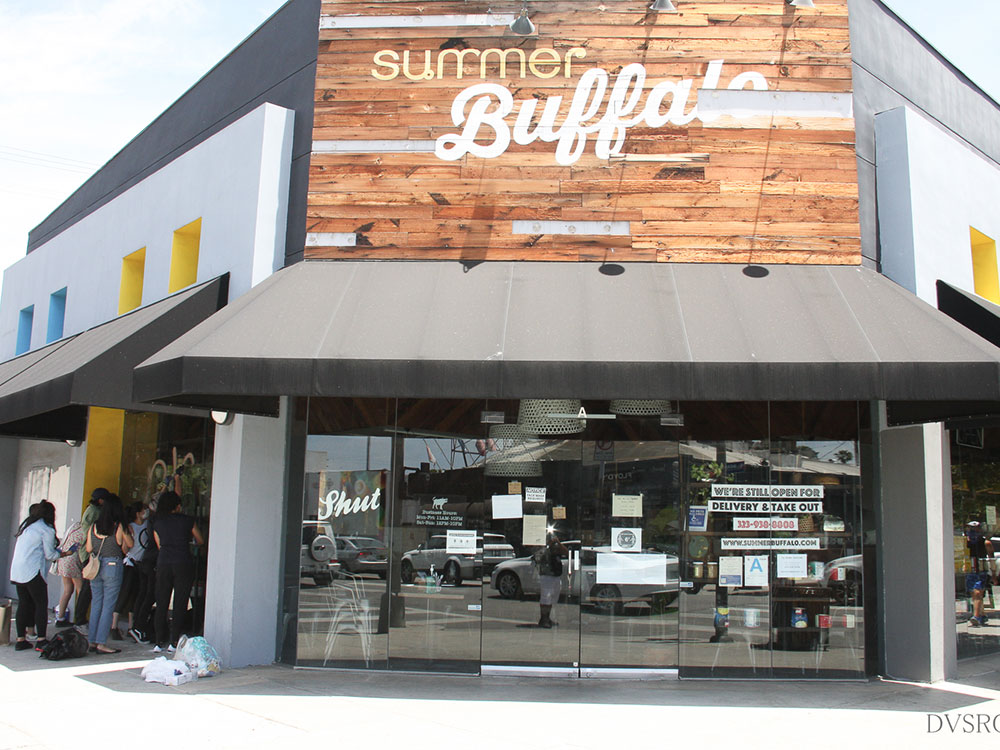 Melrose Avenue shopping and dining district in Los Angeles, California