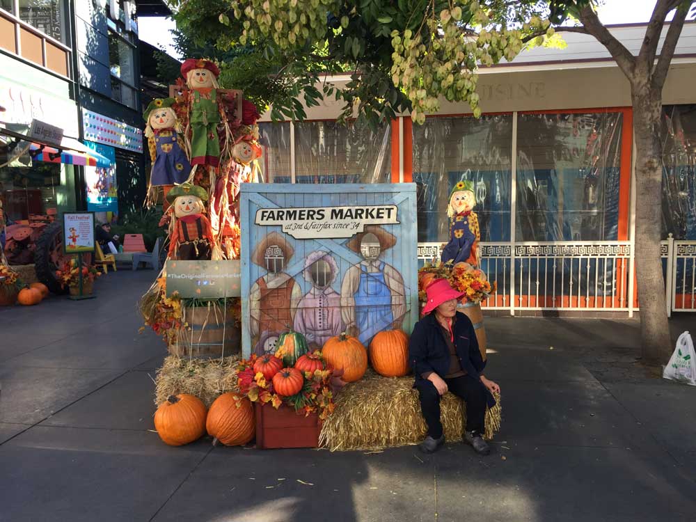 Open-air dining area at the Original Farmers Market, Los Angeles