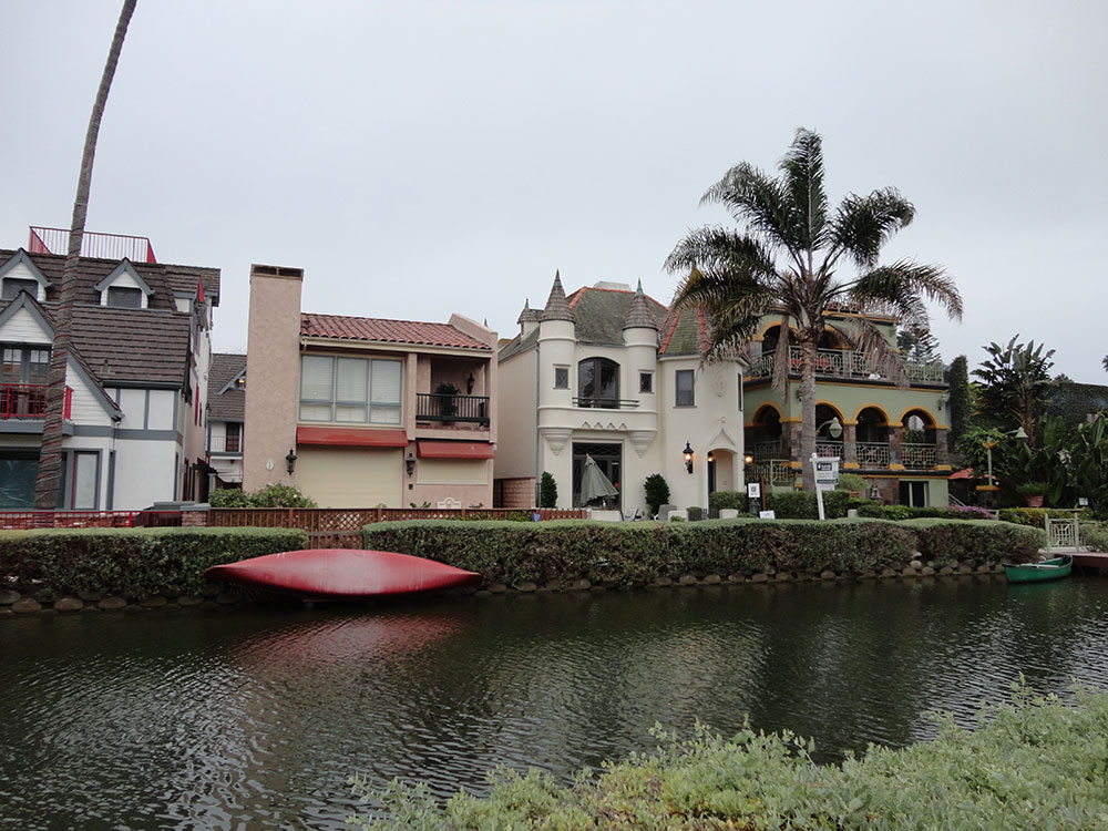 Bungalows along the Venice Canals in Los Angeles, California