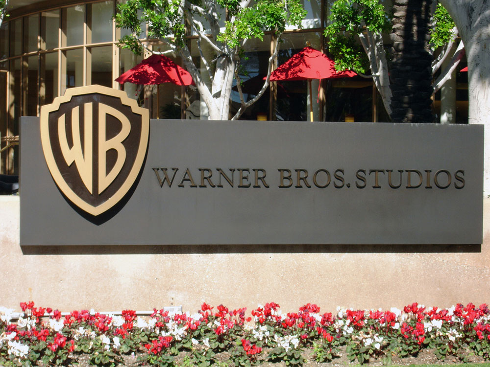 Warner Bros. Studio water tower and studio lot in Burbank, California