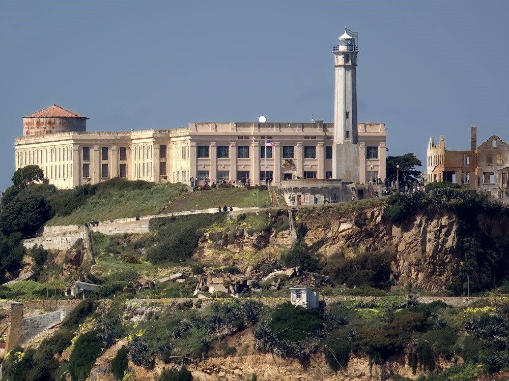 Alcatraz Island with lighthouse, San Francisco Bay