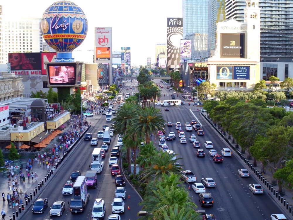 Las Vegas Strip panoramic view by Don Ramey Logan