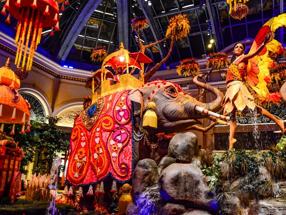 Indian Summer display at the Bellagio Conservatory, Las Vegas, Nevada
