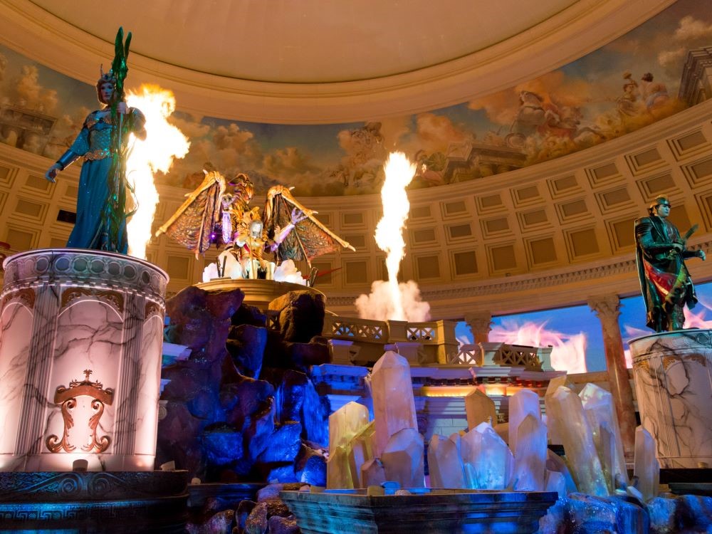 Fall of Atlantis animatronic show at the Forum Shops at Caesars Palace Las Vegas