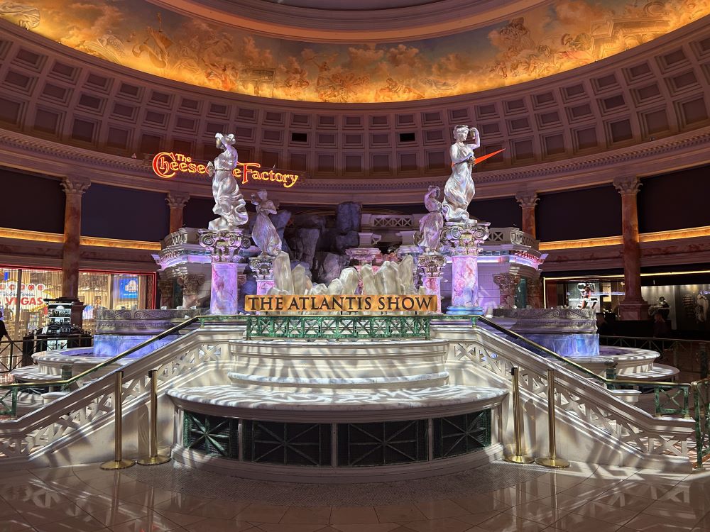 Atlantis show fountain display inside the Forum Shops at Caesars Palace
