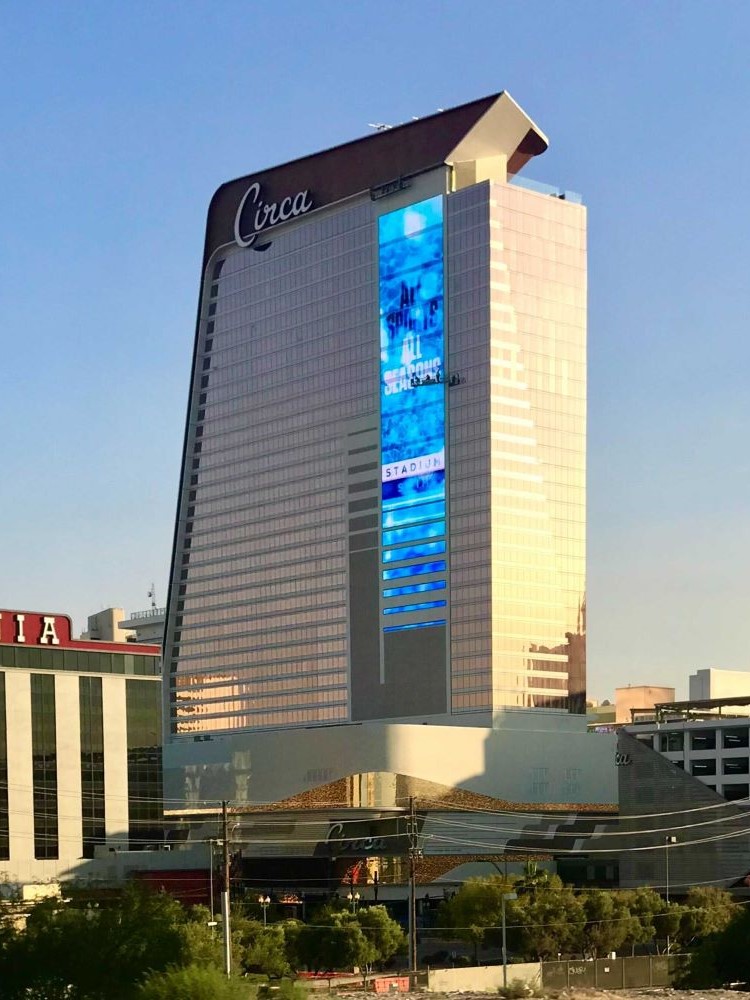 Circa Resort and Casino exterior facade in downtown Las Vegas