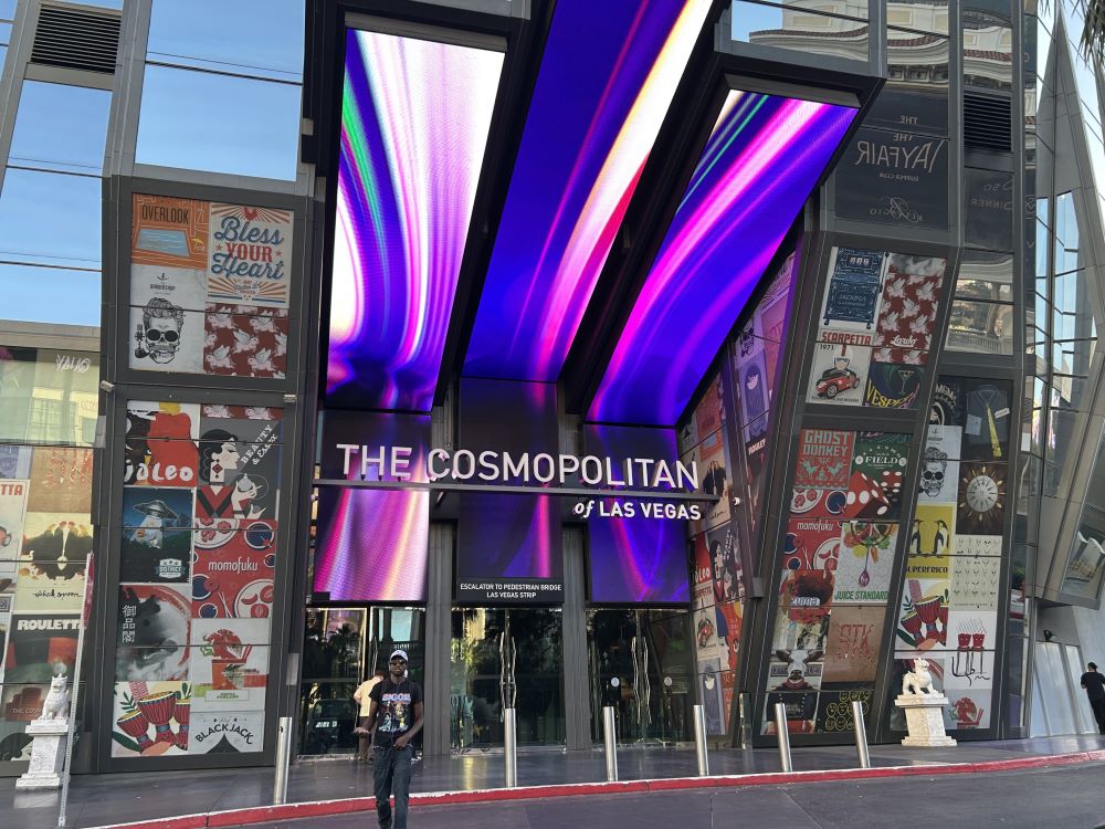 Main entrance of The Cosmopolitan of Las Vegas on the Las Vegas Strip, Nevada