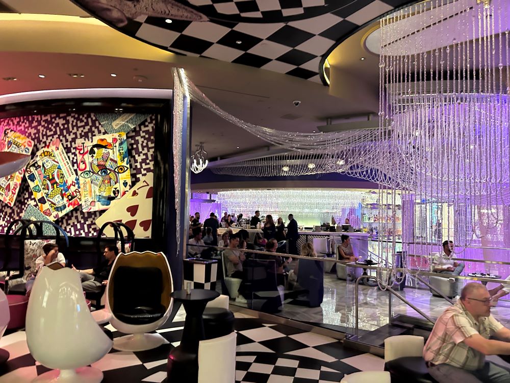 Interior of The Cosmopolitan of Las Vegas with chandeliers and contemporary décor