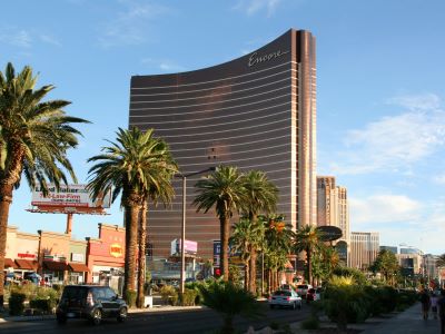 Encore Las Vegas hotel tower exterior with resort grounds