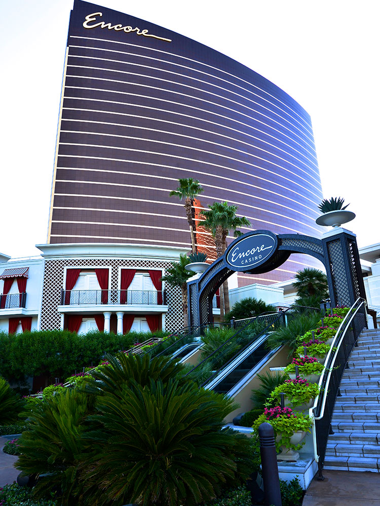 Encore at Wynn Las Vegas luxury resort exterior in June 2013