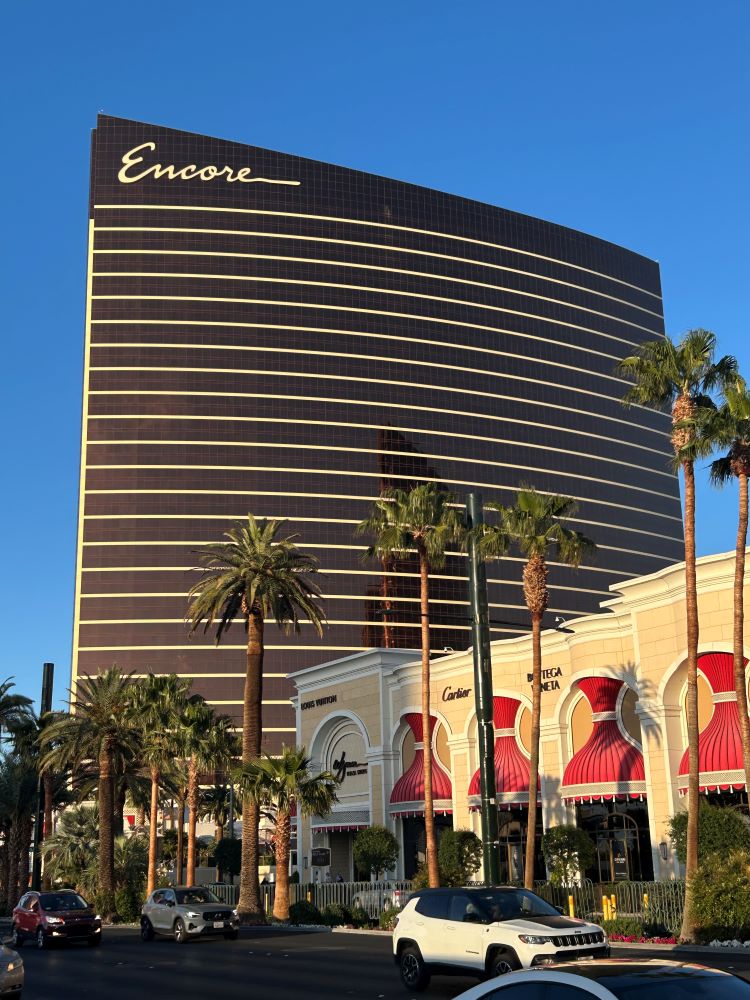 Exterior facade of Encore Las Vegas tower and resort