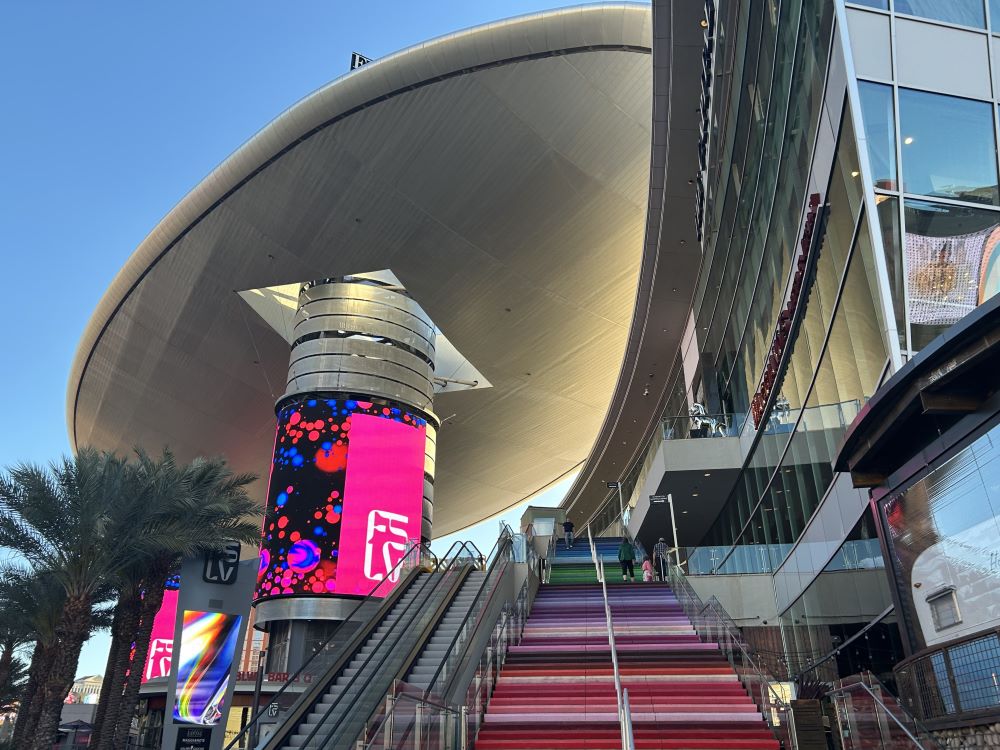 Modern staircase inside Fashion Show mall on the Las Vegas Strip