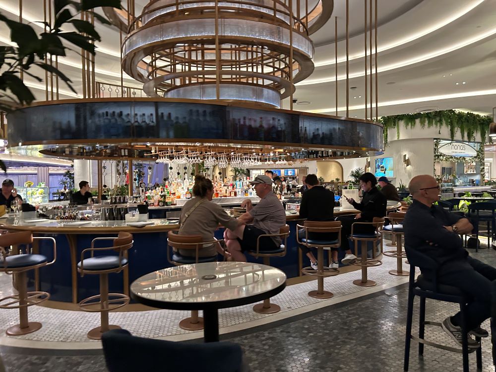 Stylish bar interior at Fontainebleau Las Vegas resort