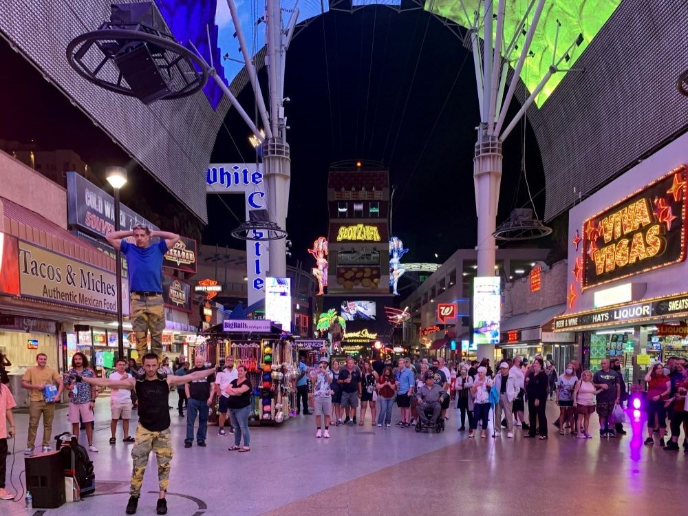 Fremont Street Experience light show on the LED canopy in Las Vegas