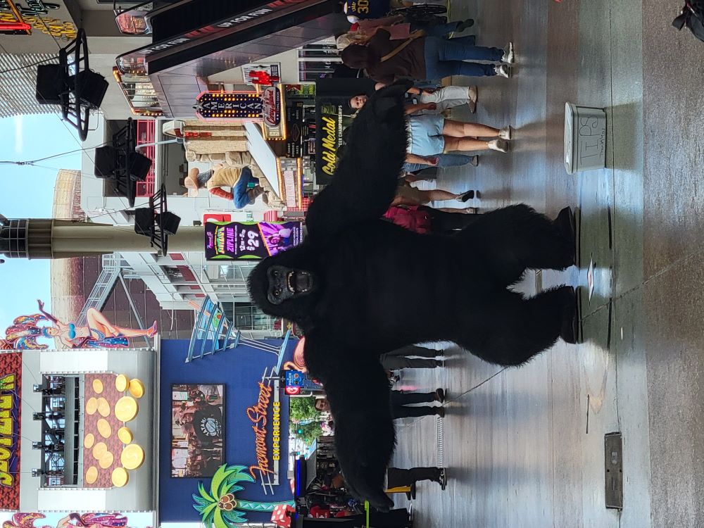 Costumed street performer on Fremont Street Experience Las Vegas