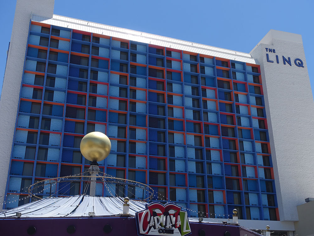The LINQ Hotel and Experience exterior on the Las Vegas Strip