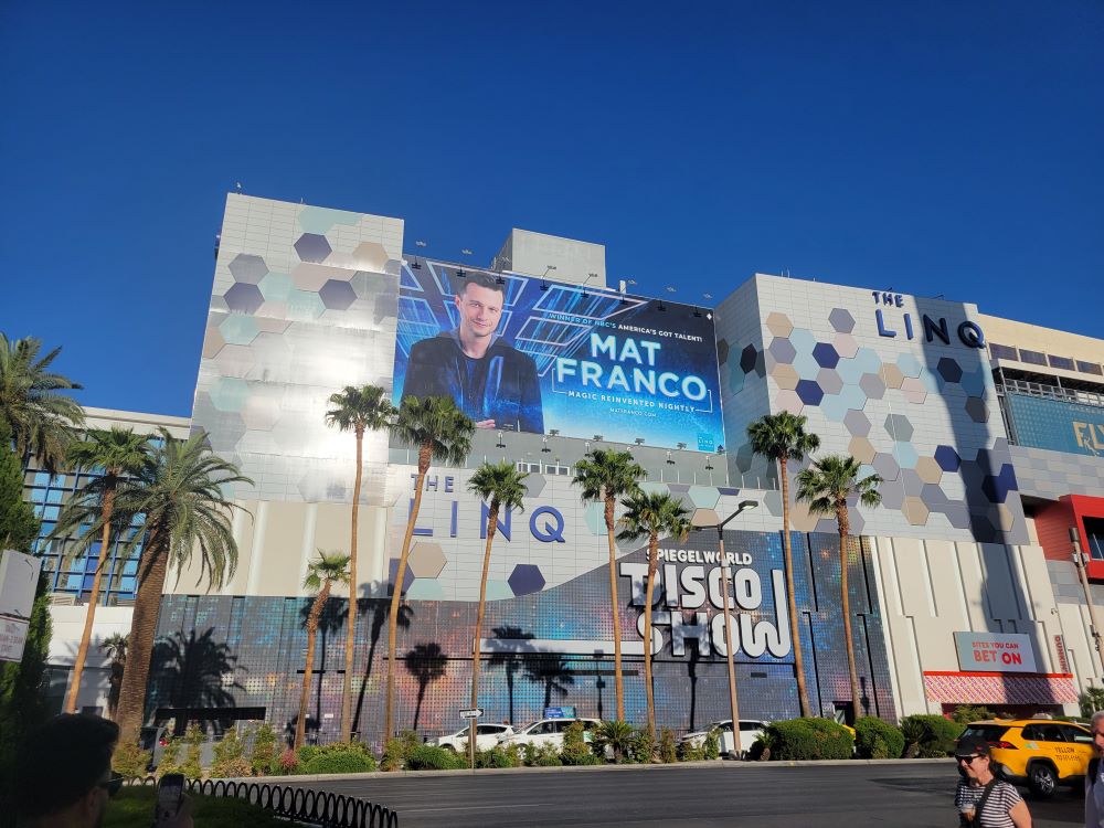 LINQ Hotel and Experience facade on the Las Vegas Strip