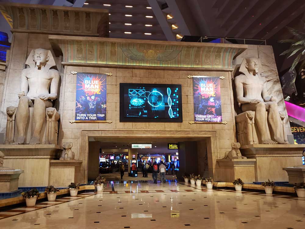 Main entrance of Luxor Hotel and Casino in Las Vegas