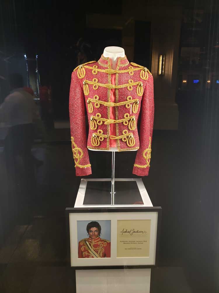 Michael Jackson memorabilia on display at Mandalay Bay Las Vegas