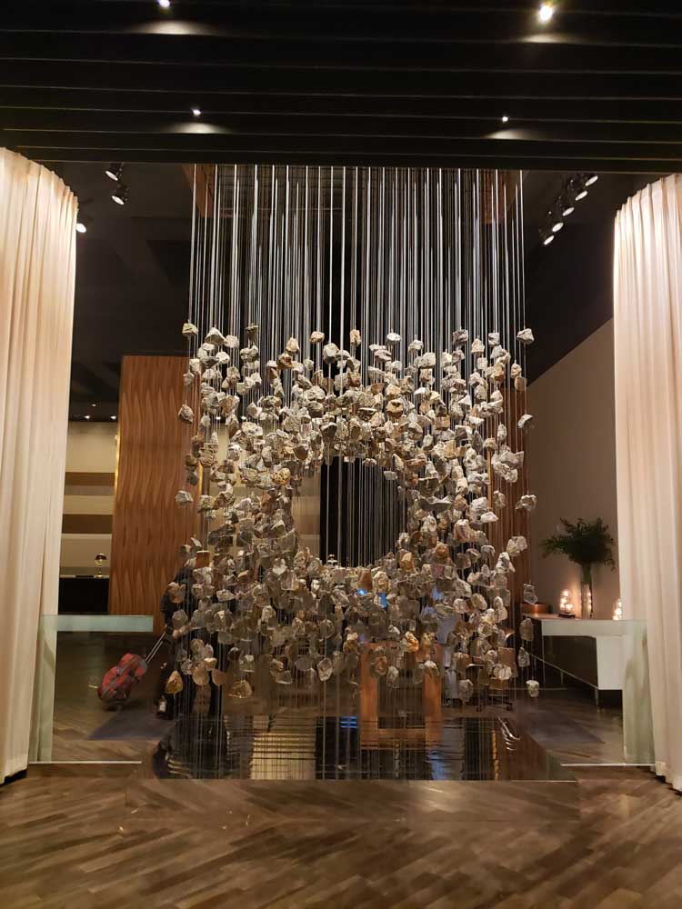 Sculpture artwork in the lobby of Mandalay Bay Resort Las Vegas