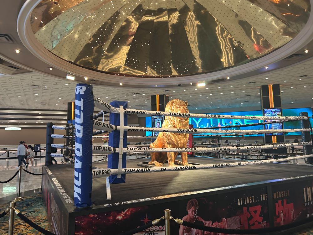 The Garden Arena boxing ring at MGM Grand Las Vegas