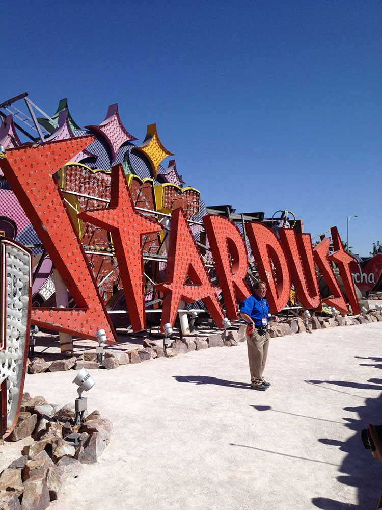 Vintage Stardust Hotel and Casino neon sign at the Neon Museum Las Vegas