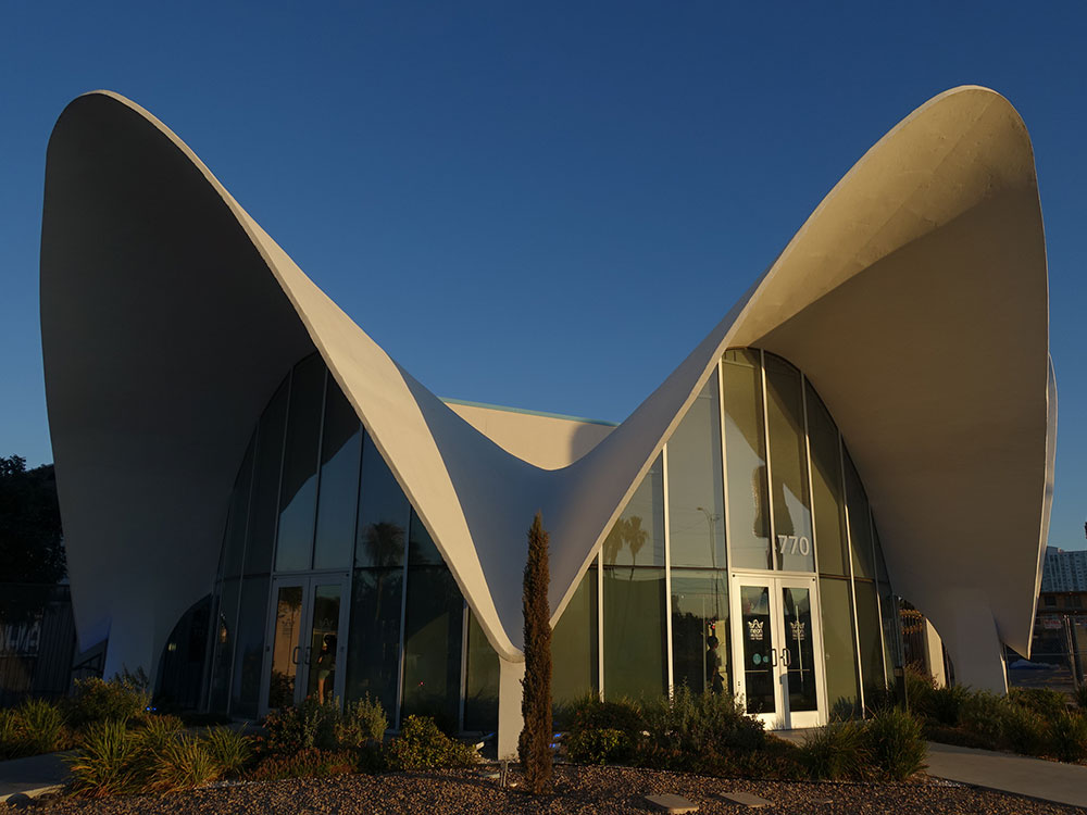 Collection of vintage neon signs displayed at the Neon Museum Las Vegas