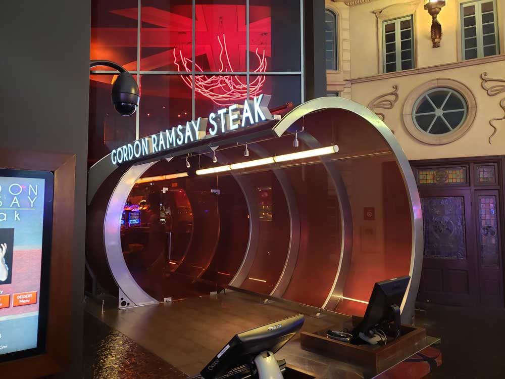 Gordon Ramsay Steak restaurant interior at Paris Las Vegas