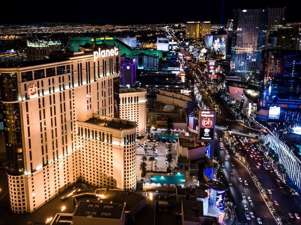 Planet Hollywood Resort and Casino exterior on the Las Vegas Strip