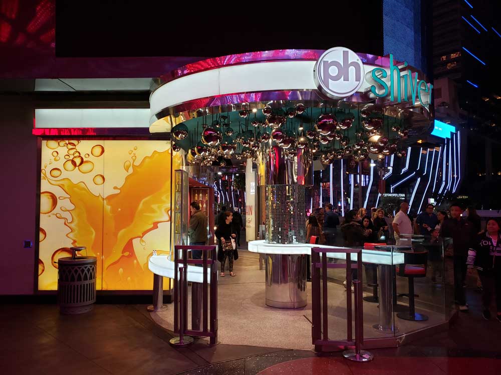 Interior lobby and casino floor at Planet Hollywood Las Vegas