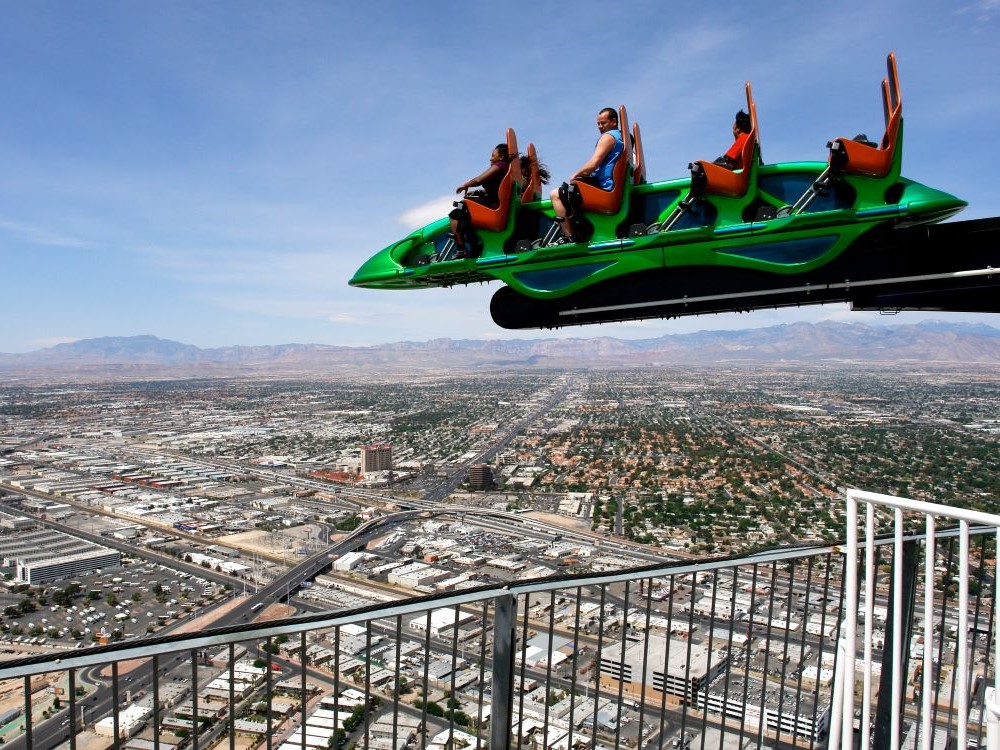 Super Shot thrill ride on top of Stratosphere Tower in Las Vegas
