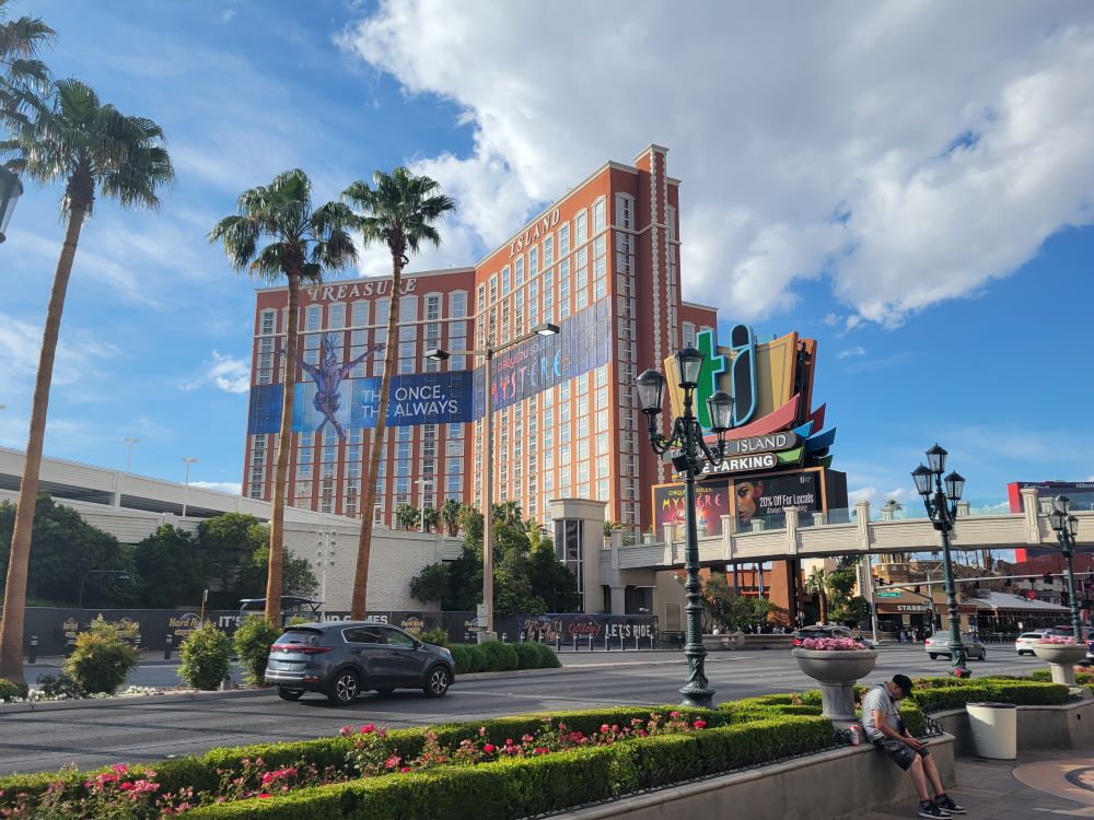 Treasure Island TI Hotel and Casino viewed from Las Vegas Boulevard