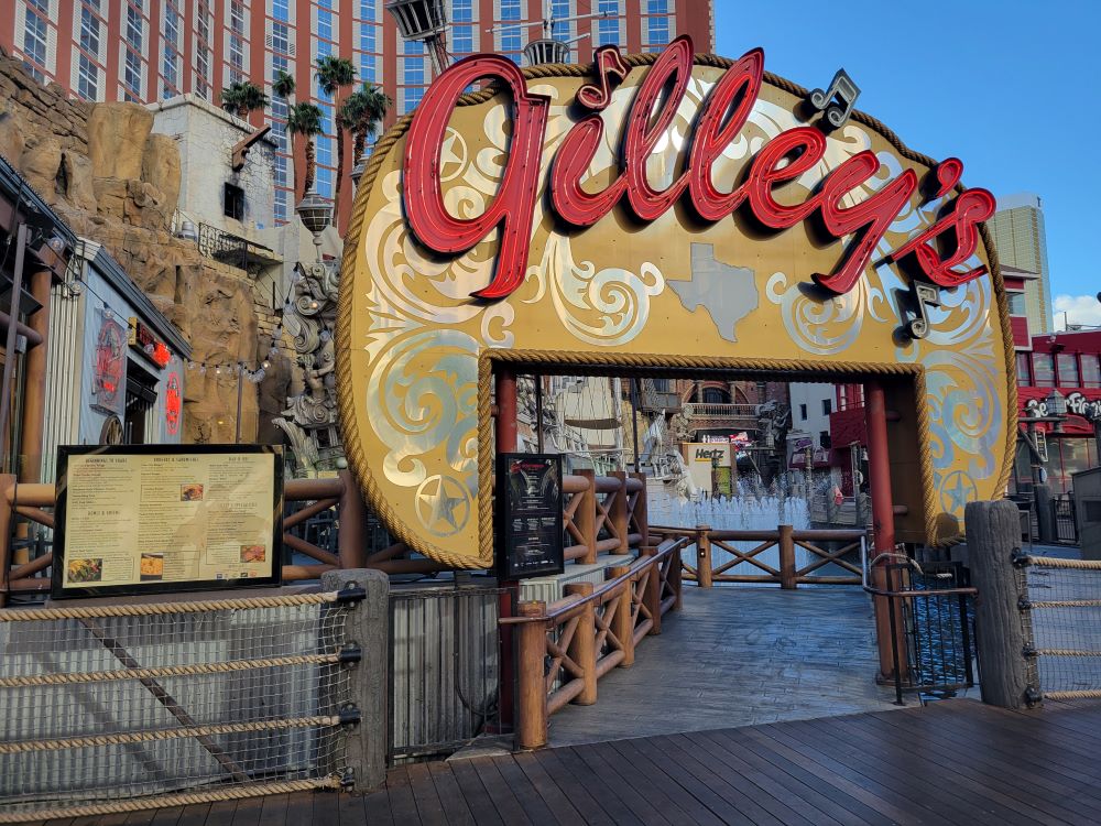 Gilley's Saloon sign at Treasure Island TI Hotel and Casino Las Vegas