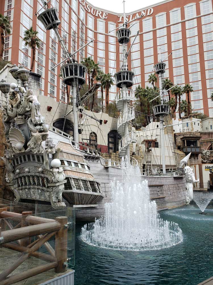 Pirate ship at Treasure Island TI Hotel and Casino Las Vegas