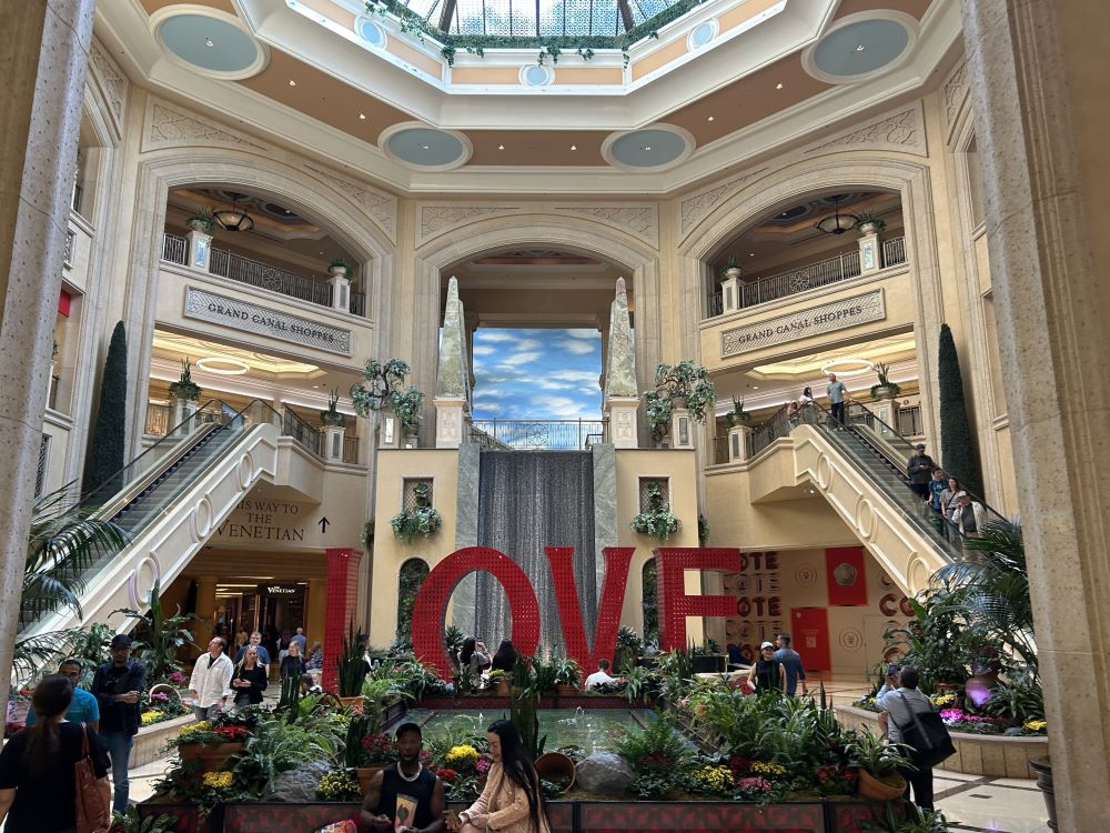 Close-up of Love sculpture at Wynn Las Vegas