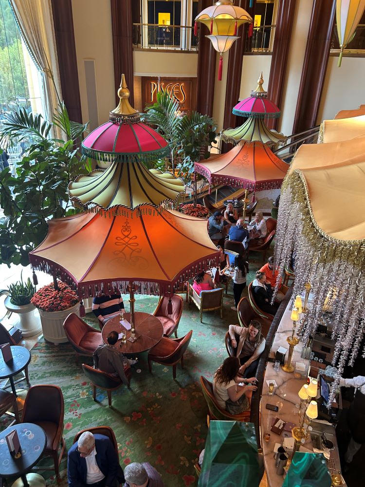 Overhead view of bar area at Wynn Las Vegas