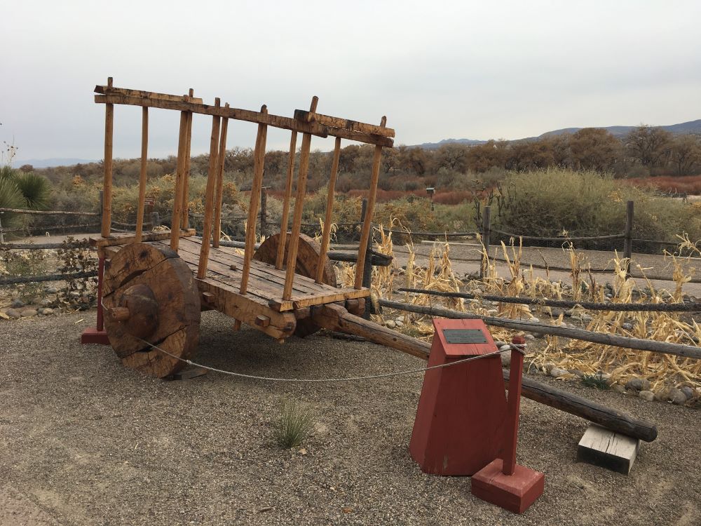 Historic Spanish cart at Coronado Historic Site, Bernalillo, New Mexico