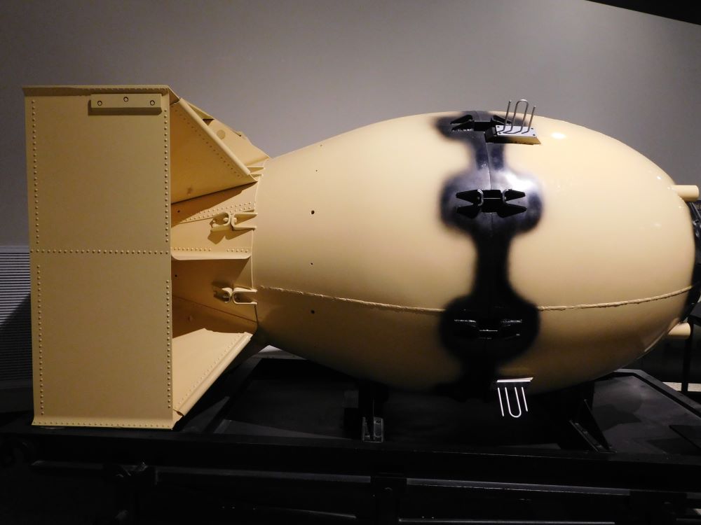 Fat Man bomb replica at the National Museum of Nuclear Science and History, Albuquerque, New Mexico