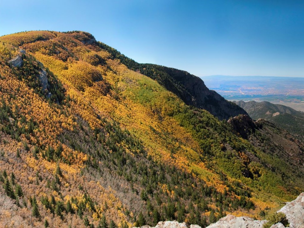 Sandia Peak rocky summit, Sandia Mountains, Albuquerque, New Mexico