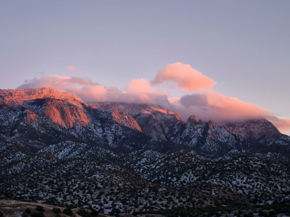 Sunset view from Sandia Peak, Sandia Mountains, New Mexico